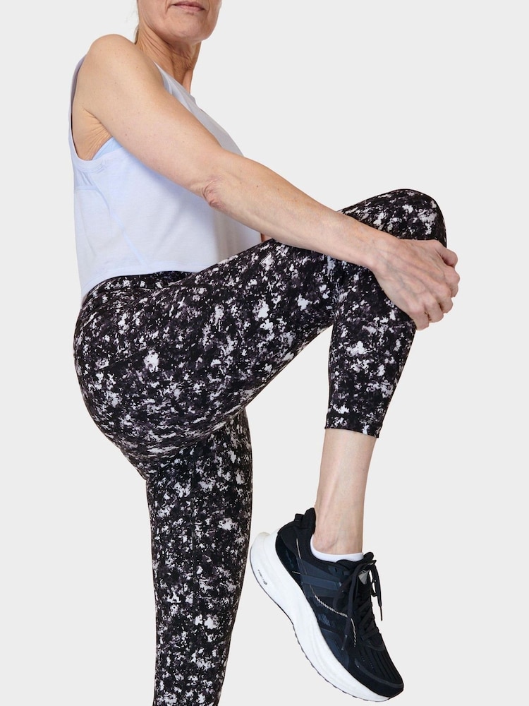 Zwart met elektrische print met textuur - Sweaty Betty Power 7/8 workoutlegging - Image 3 of 8