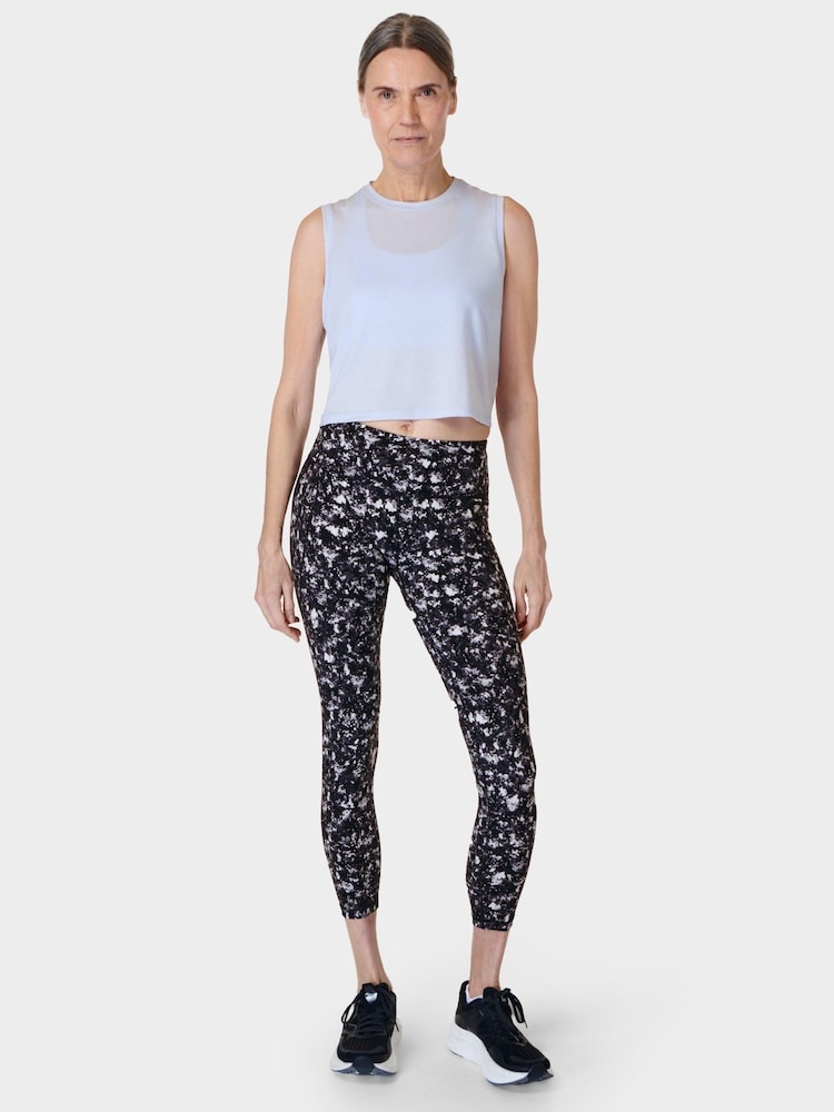 Zwart met elektrische print met textuur - Sweaty Betty Power 7/8 workoutlegging - Image 4 of 8