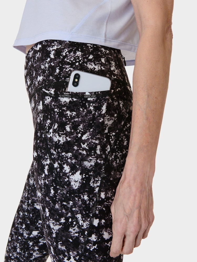 Zwart met elektrische print met textuur - Sweaty Betty Power 7/8 workoutlegging - Image 5 of 8