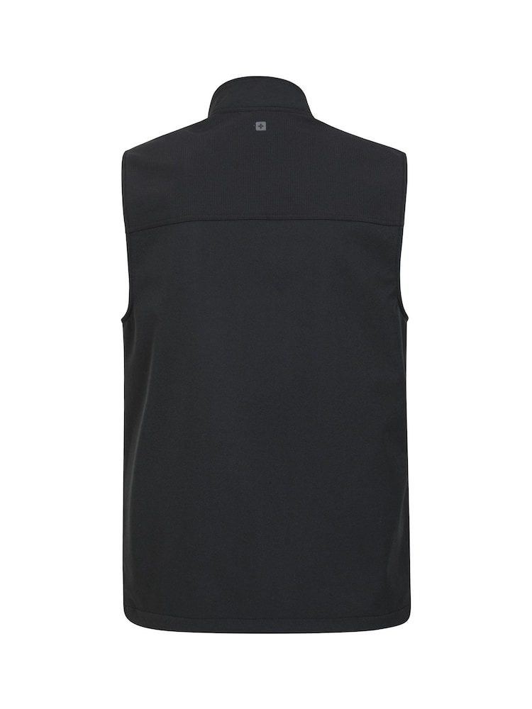 Mountain Warehouse Black Mens Grasmere Water Resistant Fleece Lined Gilet - Image 5 of 5