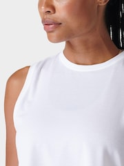 Sweaty Betty White Breathe Easy Crop Muscle Tank - Image 3 of 8