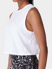 Sweaty Betty White Breathe Easy Crop Muscle Tank - Image 6 of 8