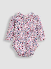 JoJo Maman Bébé Berry Pink Ditsy Floral Peter Pan Body - Image 2 of 3