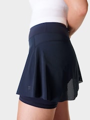 Sweaty Betty Black Coral Texture Print Sweaty Betty Coral Pink Power 9" Biker Shorts - Image 5 of 7