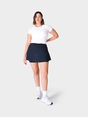 Sweaty Betty Black Coral Texture Print Sweaty Betty Coral Pink Power 9" Biker Shorts - Image 6 of 7