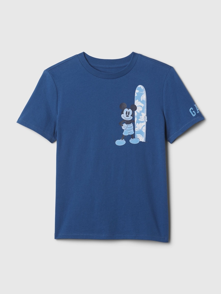 Gap Navy Blue Disney Mickey Mouse Graphic Short Sleeve Crew Neck T-Shirt (Newborn-5yrs) - Image 1 of 2