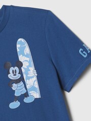 Gap Navy Blue Disney Mickey Mouse Graphic Short Sleeve Crew Neck T-Shirt (Newborn-5yrs) - Image 2 of 2