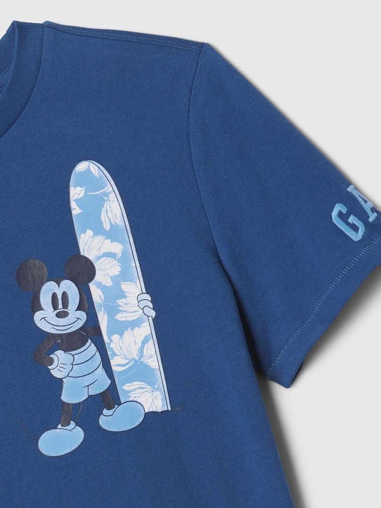Gap Navy Blue Disney Mickey Mouse Graphic Short Sleeve Crew Neck T-Shirt (Newborn-5yrs) - Image 2 of 2