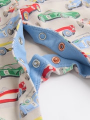 Blue/Green Cath Kidston Cars Baby 100% Cotton Sleepsuits 3 Pack - Image 12 of 13