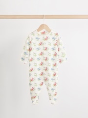 Blue/Green Cath Kidston Cars Baby 100% Cotton Sleepsuits 3 Pack - Image 7 of 13
