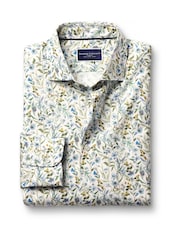 Charles Tyrwhitt Green Chrome Classic Fit Liberty Fabric Floral Print 100% Cotton Shirt - Image 4 of 6