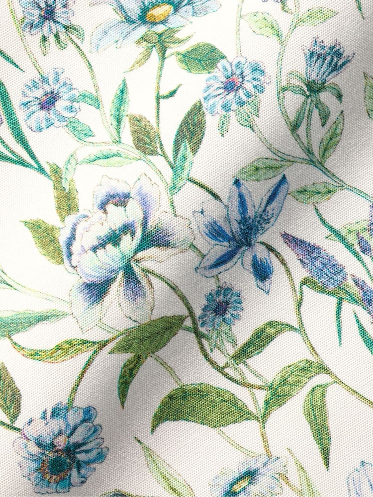 Charles Tyrwhitt Green Chrome Classic Fit Liberty Fabric Floral Print 100% Cotton Shirt - Image 6 of 6