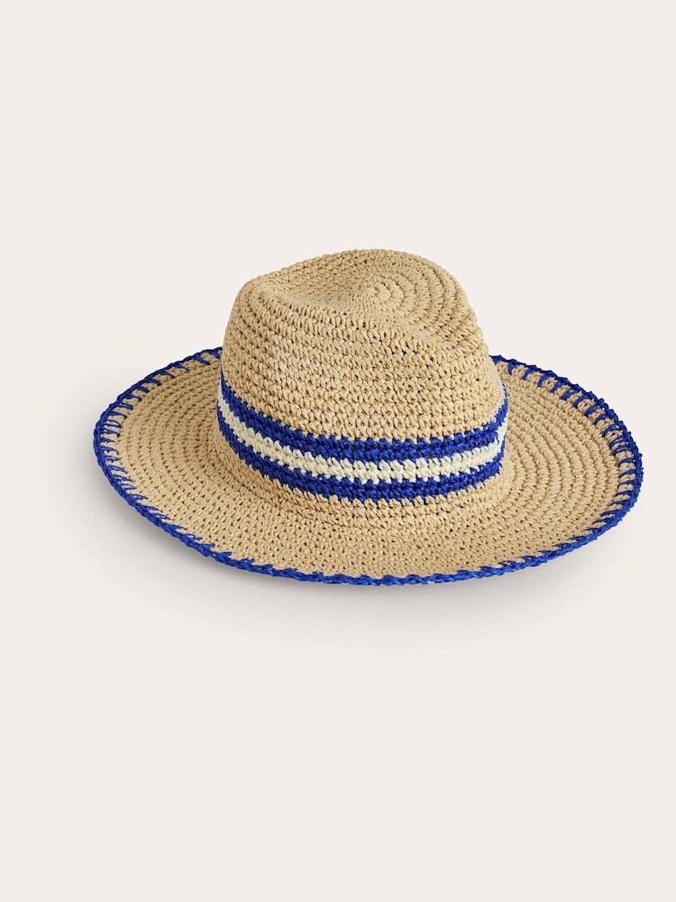 Boden Natural Summer Fedora Hat - Image 2 of 3 Boden Natural Summer Fedora Hat - Image 2 of 3