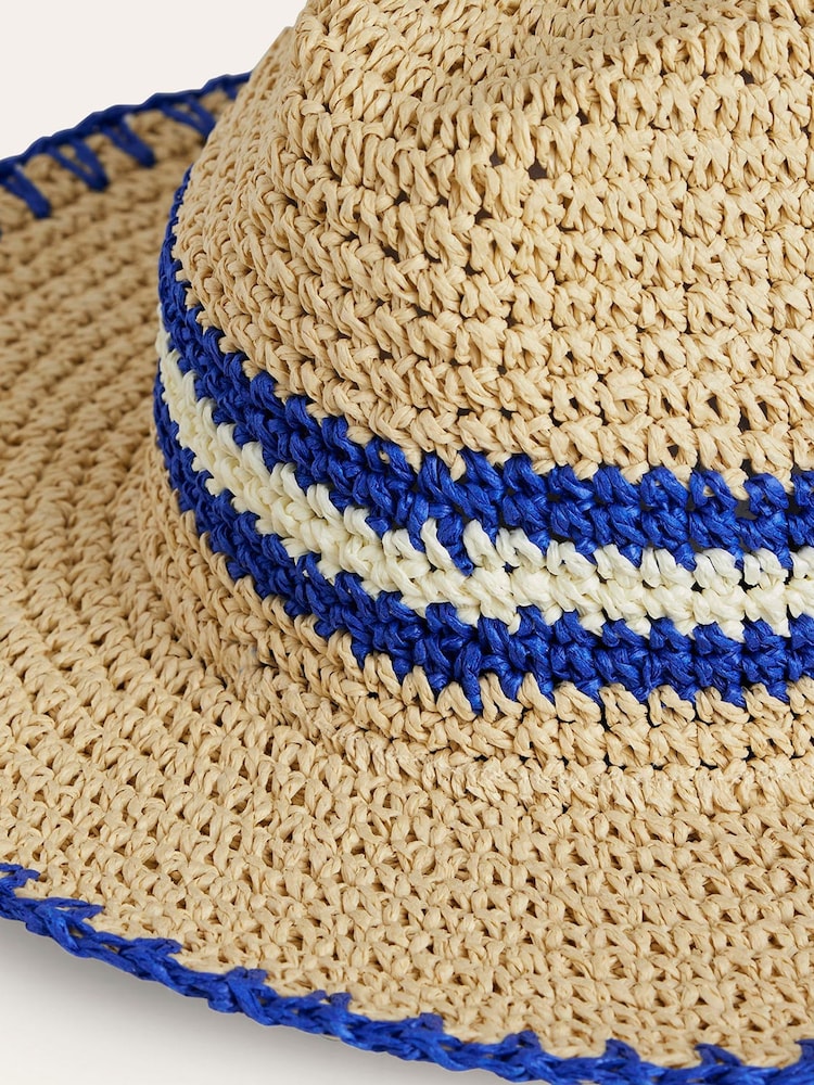 Boden Natural Summer Fedora Hat - Image 3 of 3 Boden Natural Summer Fedora Hat - Image 3 of 3