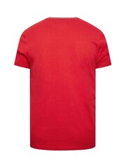 BadRhino Big & Tall Dark Red 100% Cotton Chest Stripe T-Shirt - Image 3 of 3