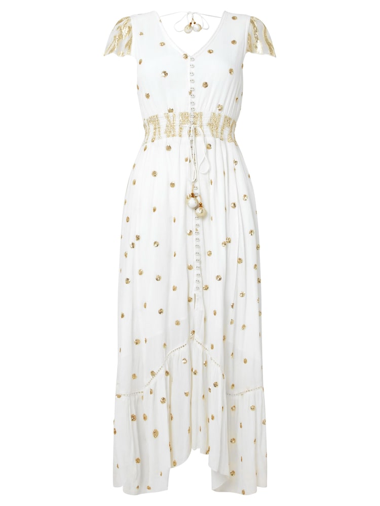Joe Browns White Polka Dot Sequinned Cap Sleeve Maxi Dress - Image 7 of 7 Joe Browns White Polka Dot Sequinned Cap Sleeve Maxi Dress - Image 7 of 7