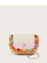 Monsoon Pink Flamingo Pom Pom Bag - Image 1 of 3