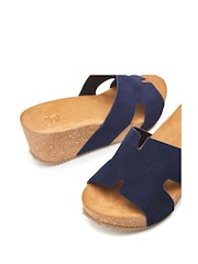Moda in Pelle Hollie H Band Mules Cork Wedges - Image 4 of 4