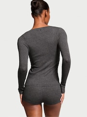 Victoria's Secret Grey Charcoal Heather Modal Rib Short Pyjama Set - Image 2 of 4