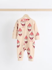 Red Baby Christmas Team Rudolph 100% Cotton Sleepsuits 3 Pack (0mths-3yrs) - Image 8 of 10