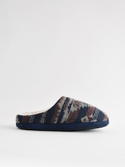 Navy Warm Lined Slippers - Image 3 of 7