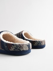 Navy Warm Lined Slippers - Image 4 of 7
