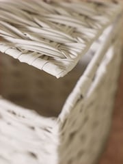 Cream Woven Plastic Slimline Basket - Image 3 of 4
