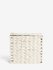 Cream Woven Plastic Slimline Basket - Image 4 of 4