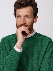 Aubin Woodhall Cable Crew Jumper - Image 4 of 8