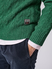 Aubin Woodhall Cable Crew Jumper - Image 5 of 8