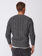 Aubin Woodhall Cable Crew Jumper - Image 2 of 7