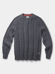 Aubin Woodhall Cable Crew Jumper - Image 6 of 7