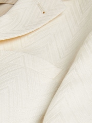 Ted Baker Off White Large Balhumj Herringbone Blazer - Image 5 of 6