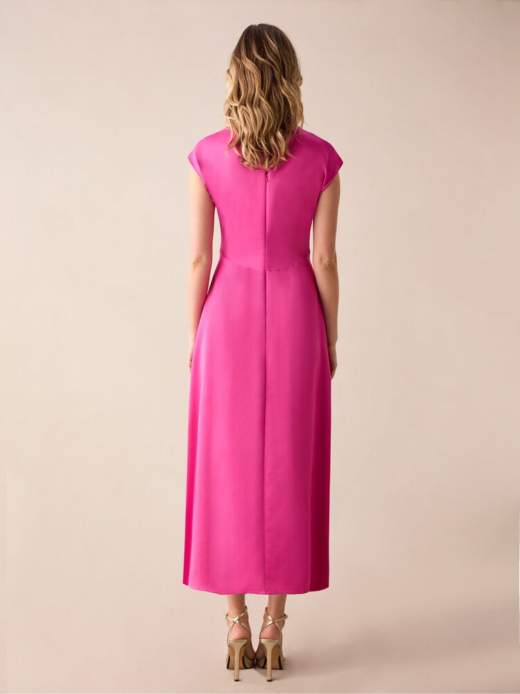 Ro&Zo Pink Arabella Satin Keyhole Front Dress - Image 2 of 4