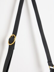 Oliver Bonas Black Curved Sling Ida Crossbody Bag - Image 4 of 8