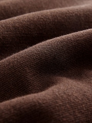 Rdečerjava/rjava - v standardnem kroju Cotton Rich Knit Zip-Through Debelejša srajca - Slika 7 iz 7