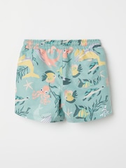 Polarn O. Pyret Blue Sealife Print Swim Shorts - Image 2 of 4