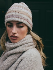 Ombre Stripe Knitted Beanie Hat - Image 2 of 6