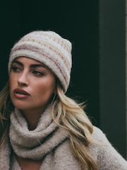 Ombre Stripe Knitted Beanie Hat - Image 3 of 6