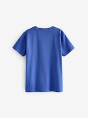 Cobalt Blue Santa Sequin Short Sleeve Christmas 100% Cotton T-Shirt (3-16yrs) - Image 7 of 9