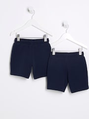 River Island Blue Boys Shorts 2 Pack - Image 2 of 4