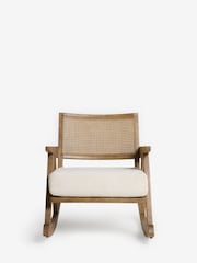Casual Boucle Oyster Abel Rocking Chair - Image 3 of 9