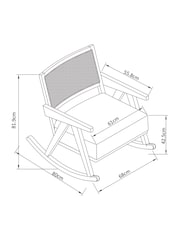 Casual Boucle Oyster Abel Rocking Chair - Image 5 of 9