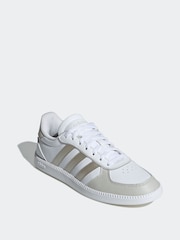 adidas White/Gold Breaknet Sleek Trainers - Image 2 of 9
