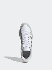 adidas White/Gold Breaknet Sleek Trainers - Image 5 of 9