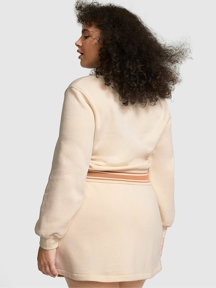 Victoria's Secret PINK White Shell Fleece Cardigan - Image 2 of 3