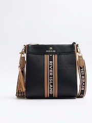 River Island Black Webbing Front Messenger Crossbody Bag - Image 2 of 5