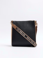 River Island Black Webbing Front Messenger Crossbody Bag - Image 3 of 5