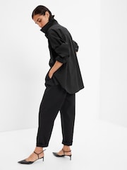 Gap Black Cotton Long Sleeve Oversized Shirt - Image 2 of 5