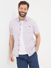 FatFace Purple Short Sleeve Jellyfish Print Shirt - Image 1 of 5